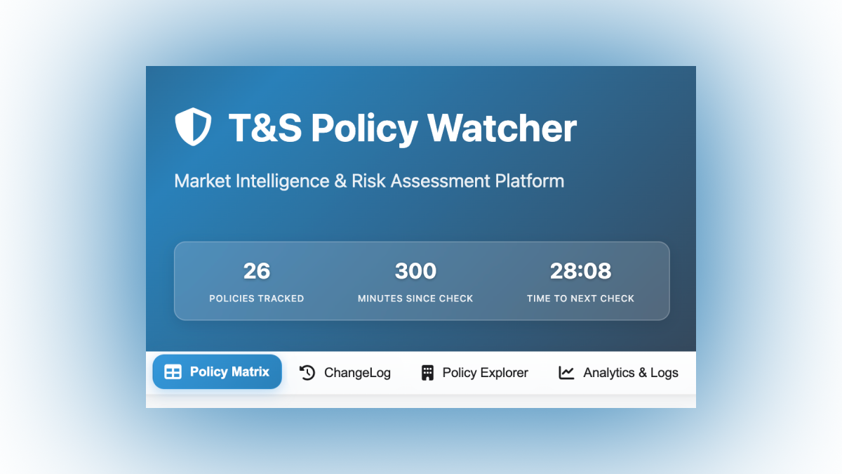 Trust & Safety Policy Watcher: Competitive Intelligence